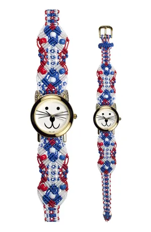 102P - Wide with Gold Cat Watch
