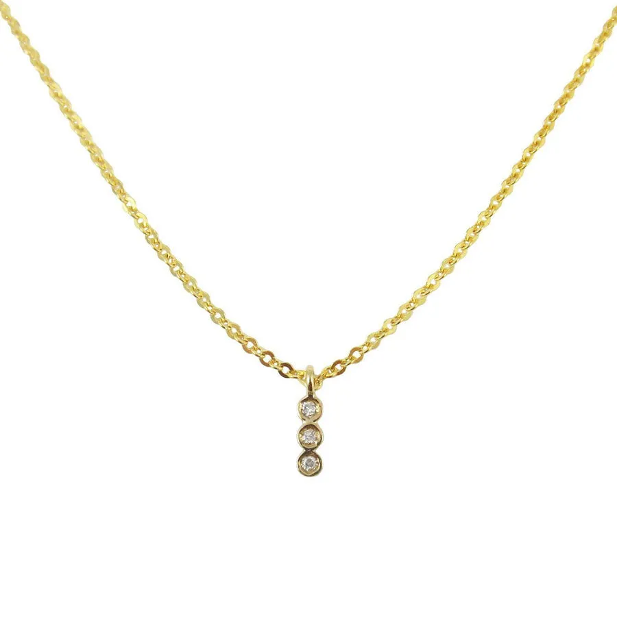 3 Bezel Necklace