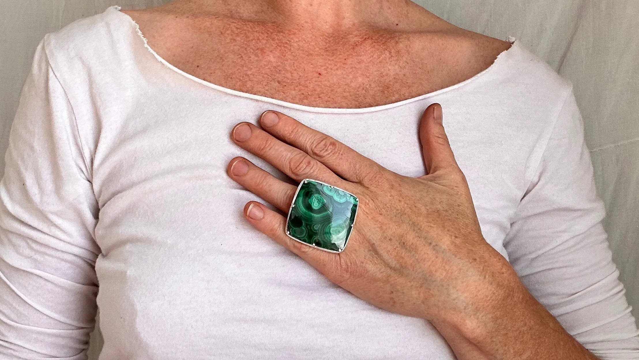 Azurite Malachite Oversized Ring. Gorgeous. Size 7