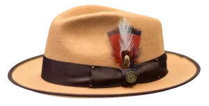 Bruno Capelo LO-206 Lorenzo Felt Hat Camel/Brown