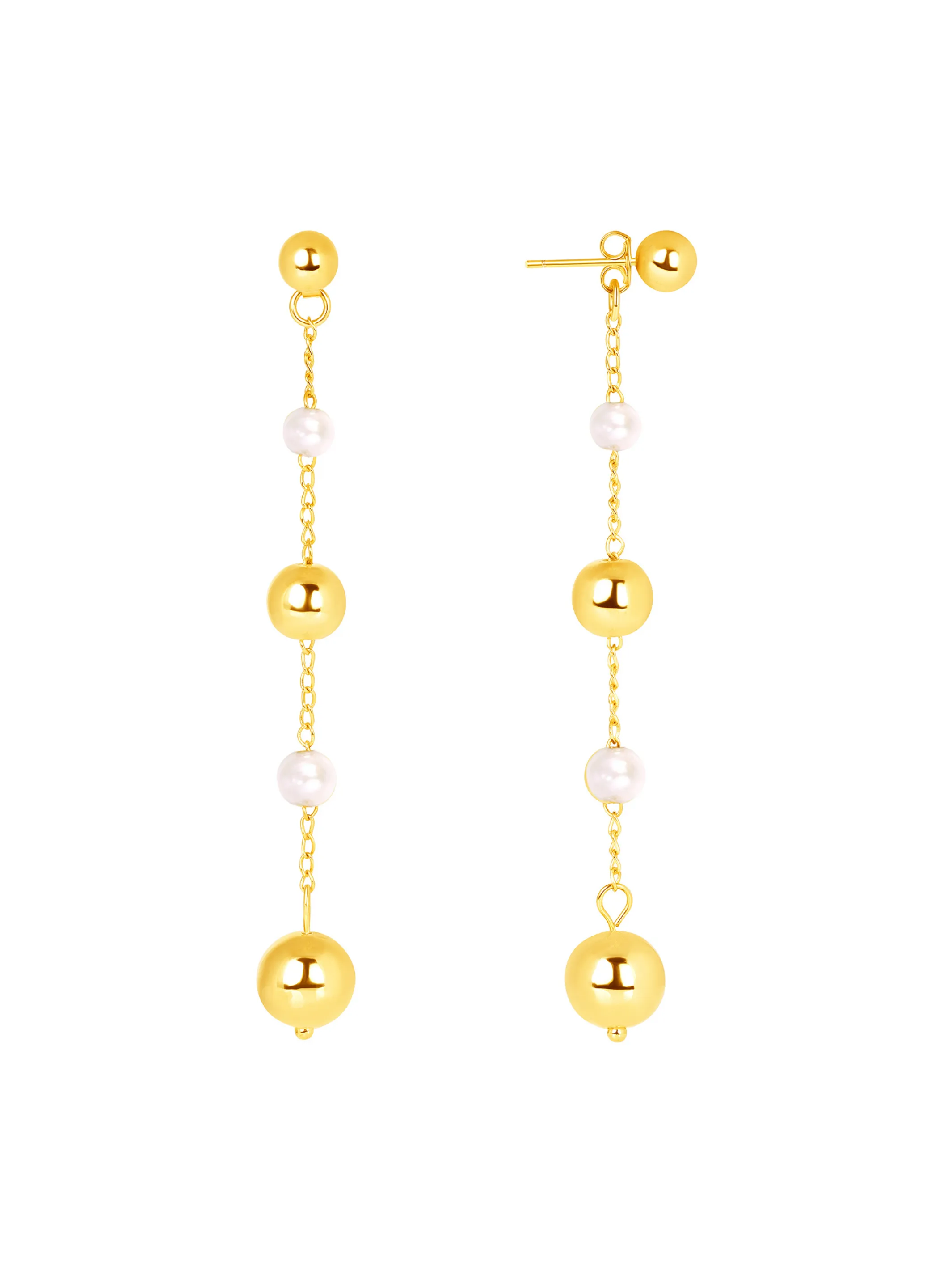 Bubble Pearl Chain Earrings