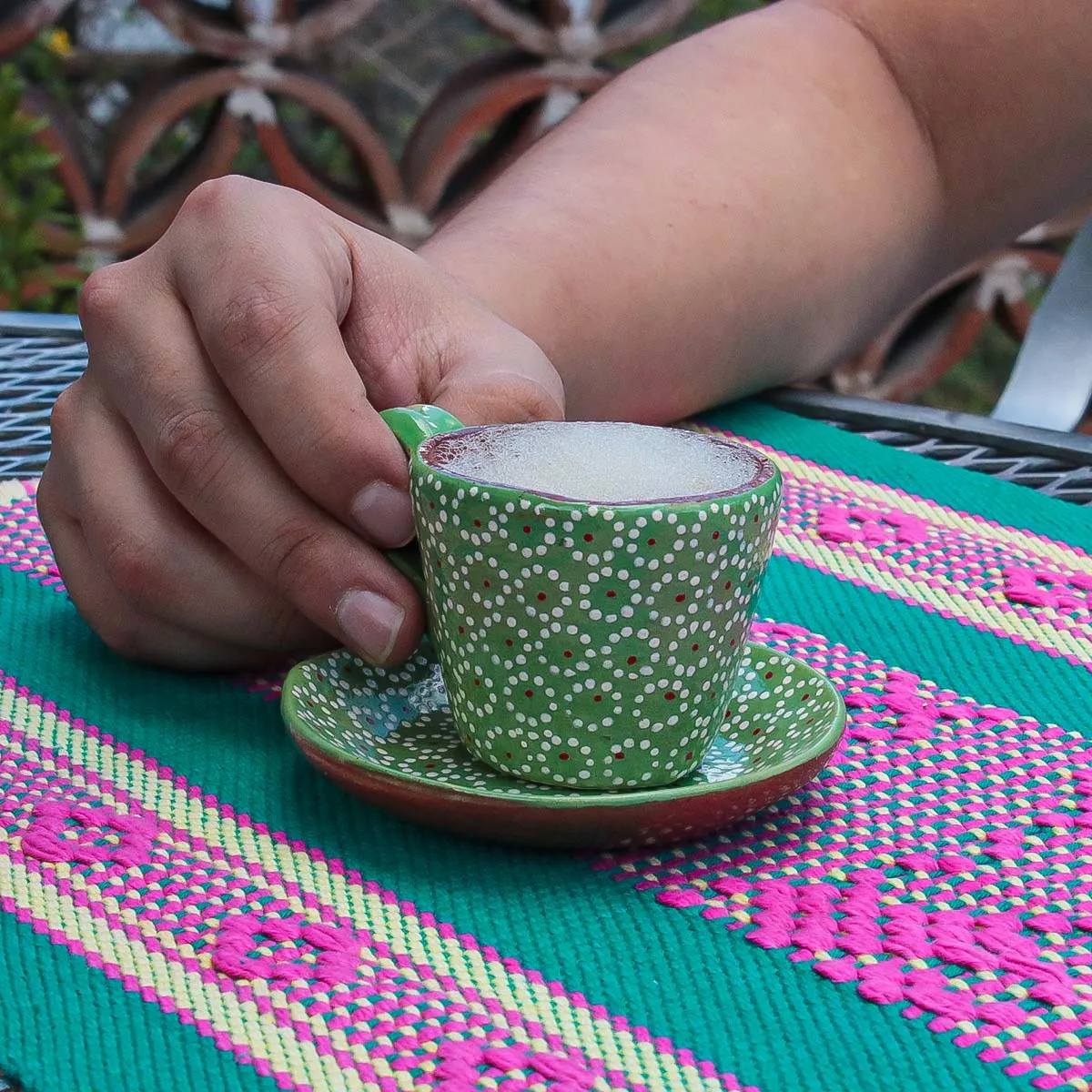 Capula Hand-Painted Espresso Cup with Saucer
