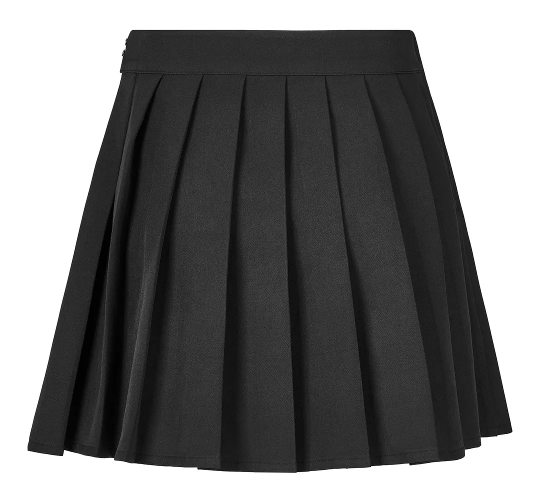 Chic Women's Punk Pleated Mini Skirt with Rivets
