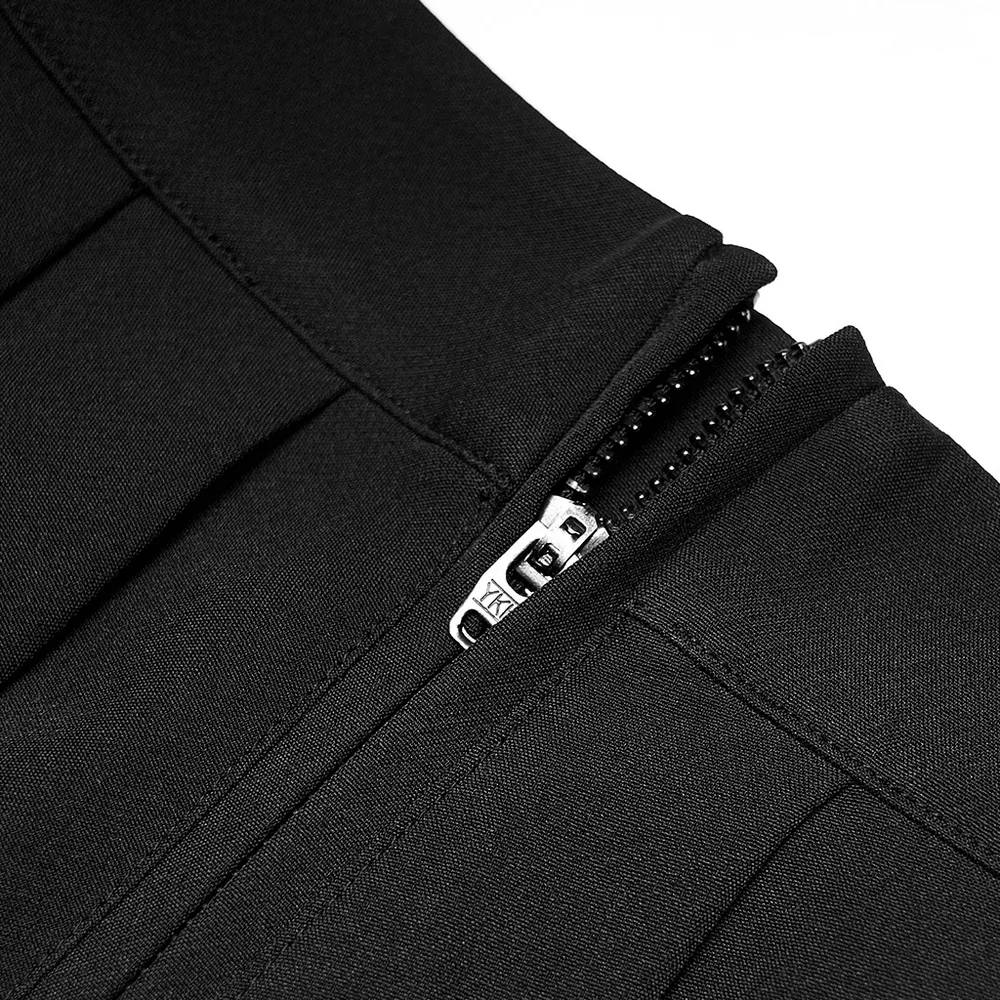 Chic Women's Punk Pleated Mini Skirt with Rivets