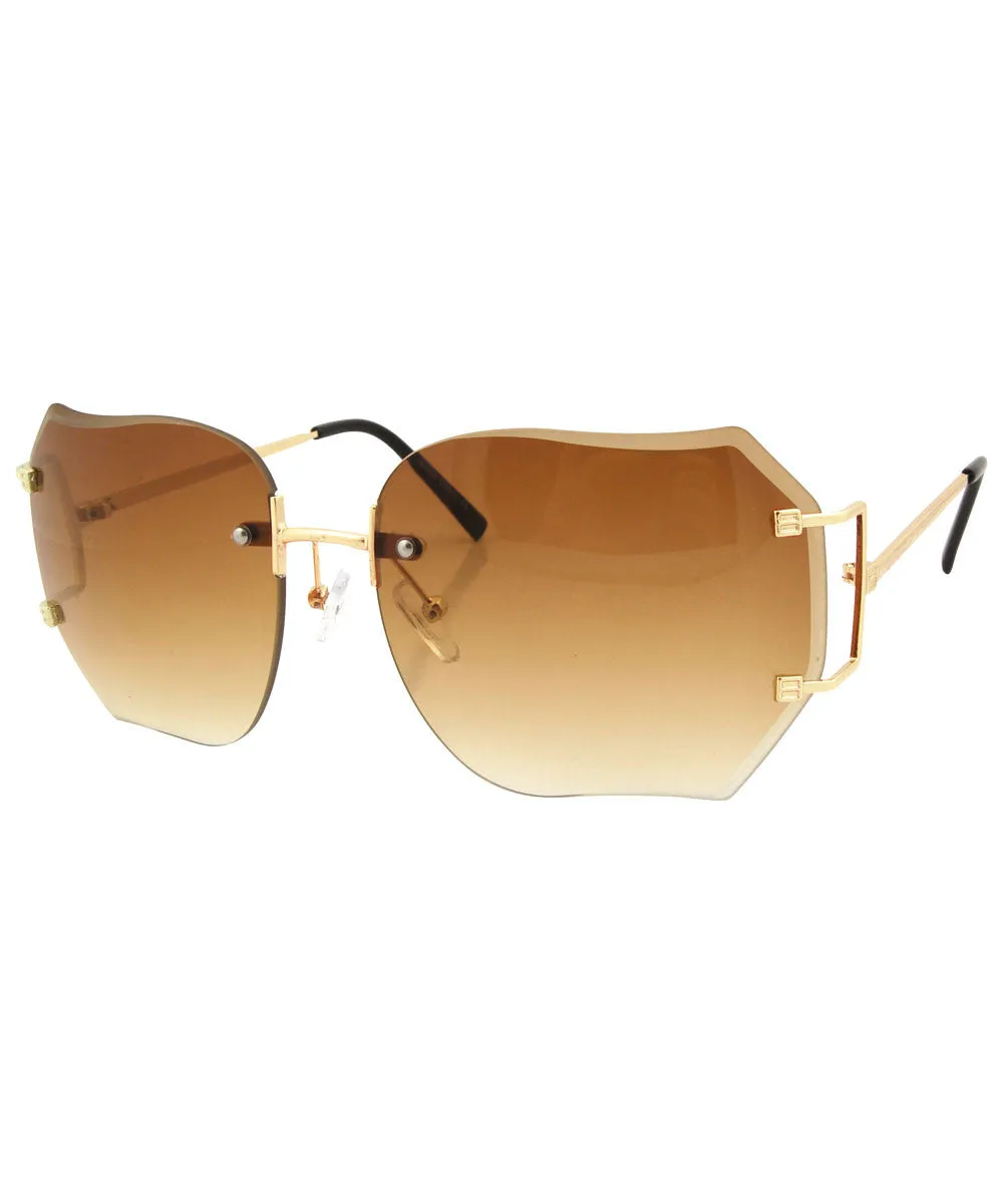 CHIRP Brown/Gradient Oversized Sunglasses