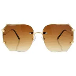CHIRP Brown/Gradient Oversized Sunglasses