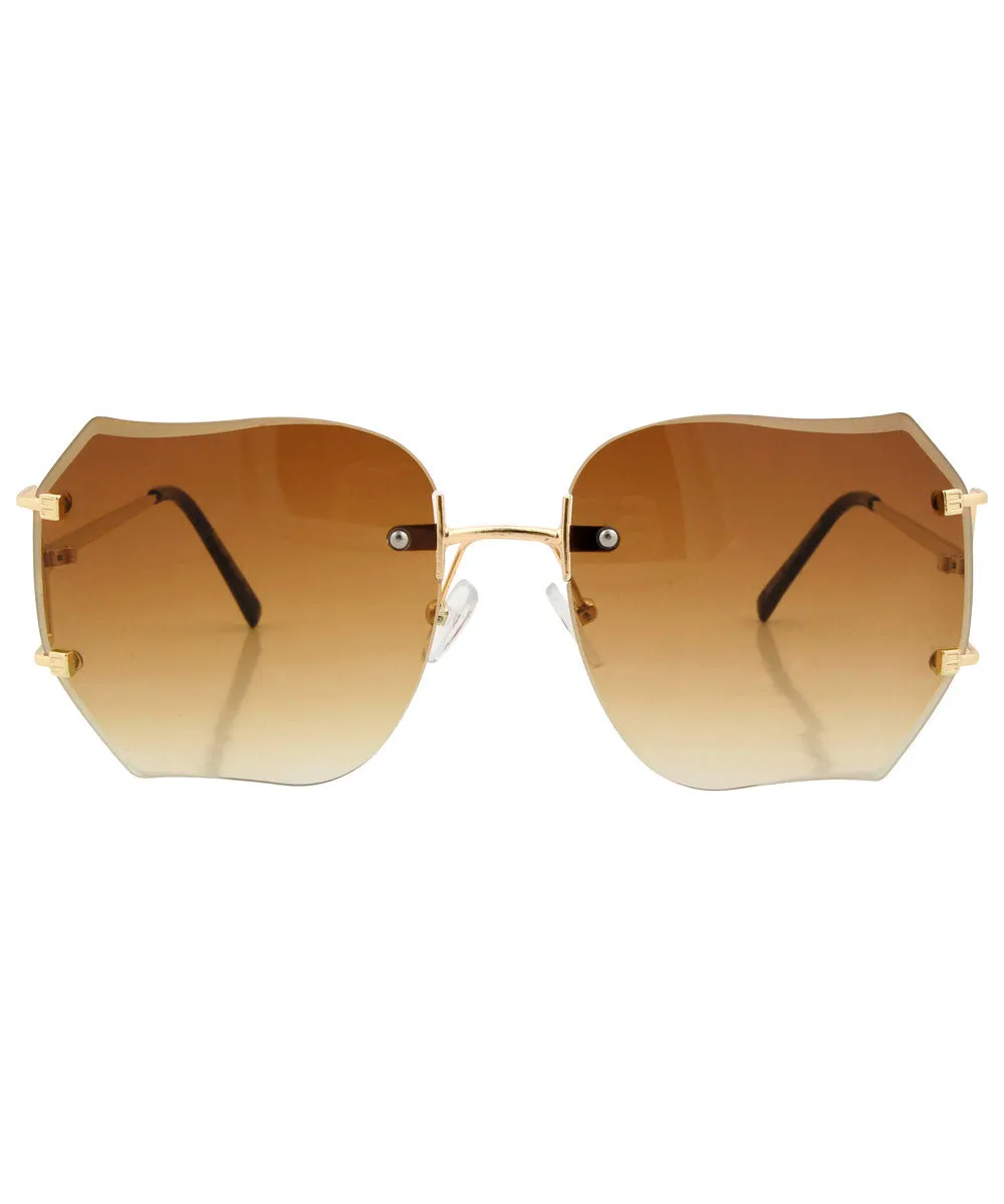CHIRP Brown/Gradient Oversized Sunglasses