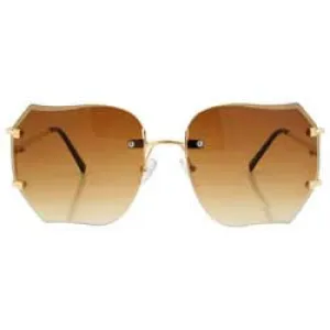 CHIRP Brown/Gradient Oversized Sunglasses