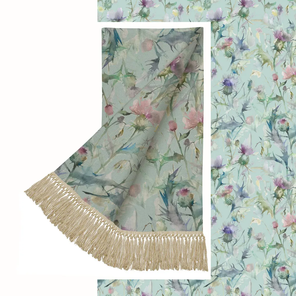 Cirsium Printed Throw Duck Egg