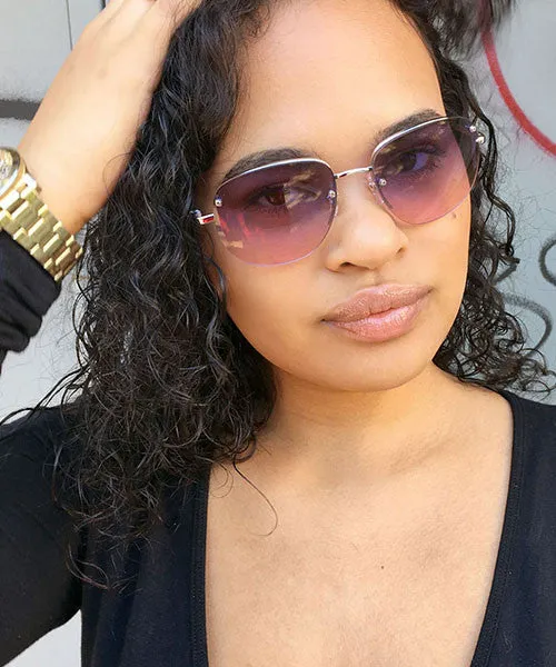 DOOBAGE Purple/Pink Aviator Sunglasses