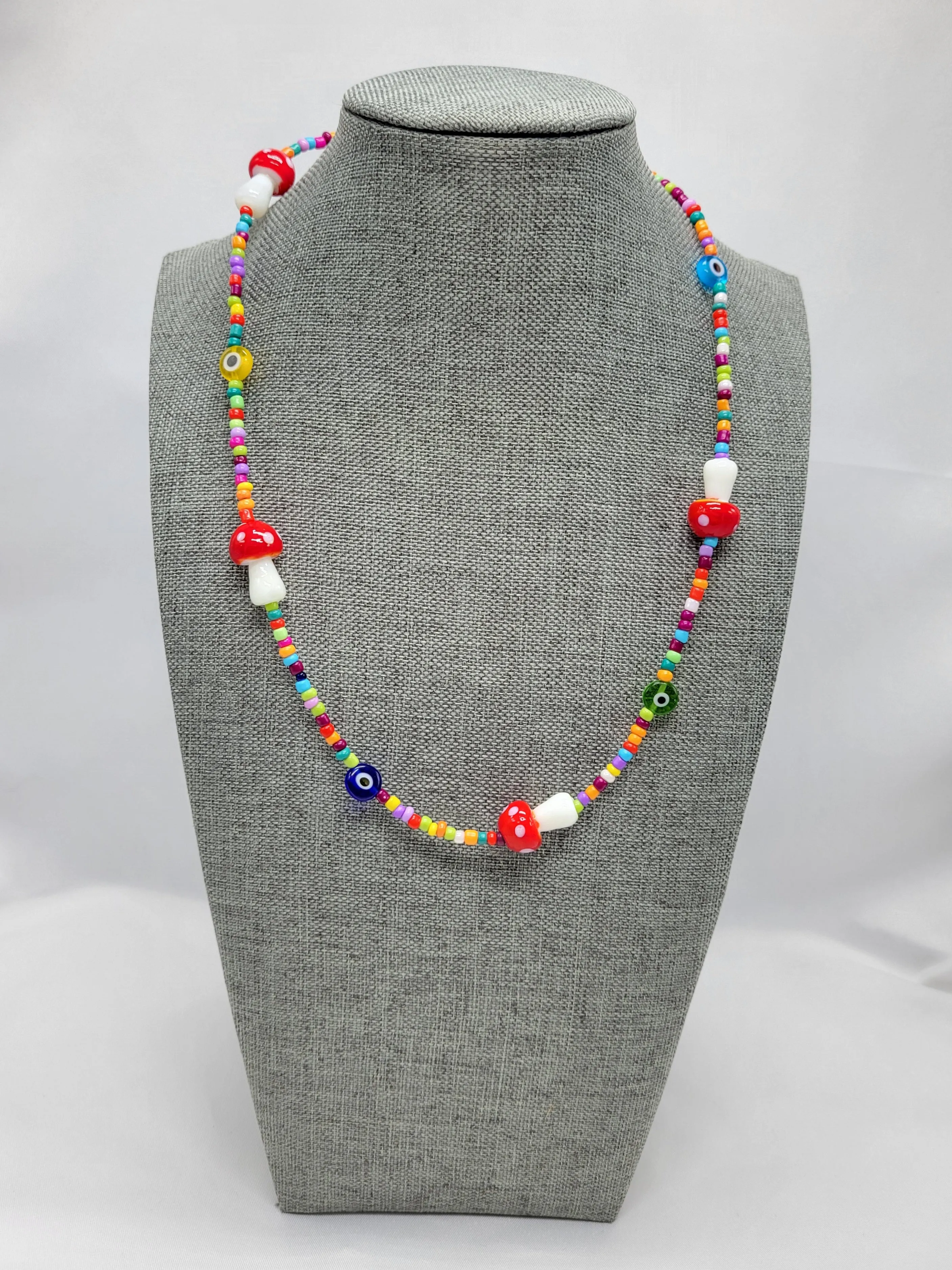 Eyes and Mushrooms Necklace