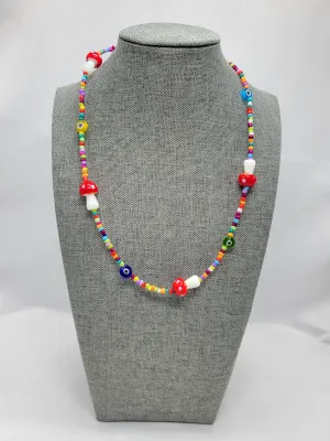 Eyes and Mushrooms Necklace
