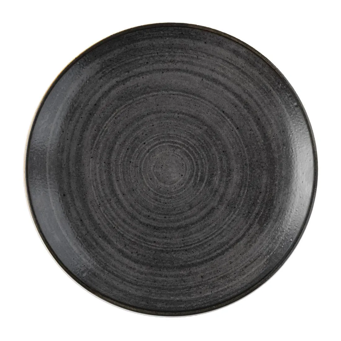 FS838 Churchill Stonecast Raw Evolve Coupe Plate Black 219mm (Pack of 12)