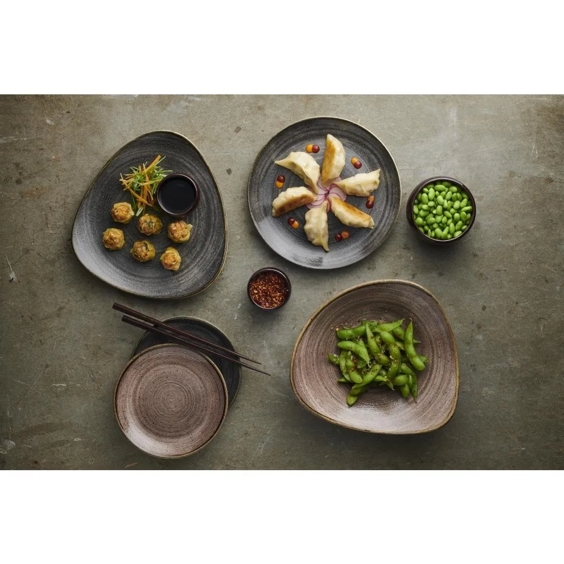 FS849 Churchill Stonecast Raw Evolve Coupe Plate Brown 165mm (Pack of 12)