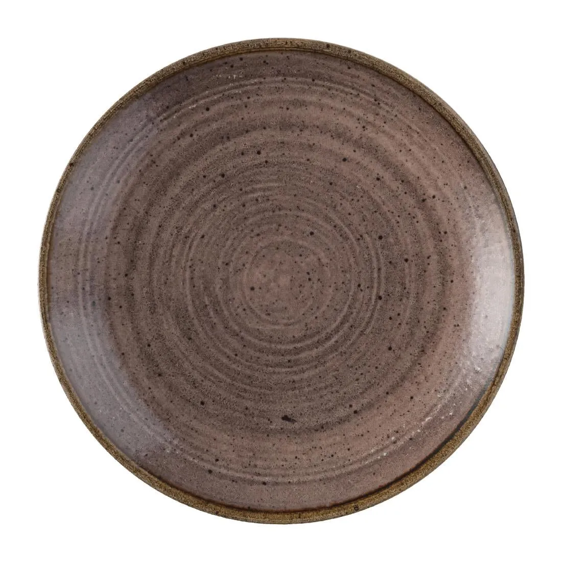 FS849 Churchill Stonecast Raw Evolve Coupe Plate Brown 165mm (Pack of 12)