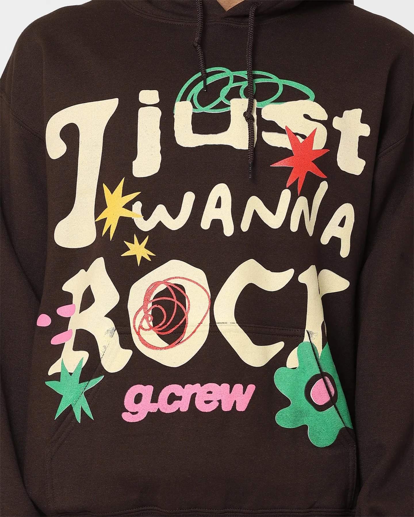 Goat Crew Just Wanna Rock Hoodie Brown
