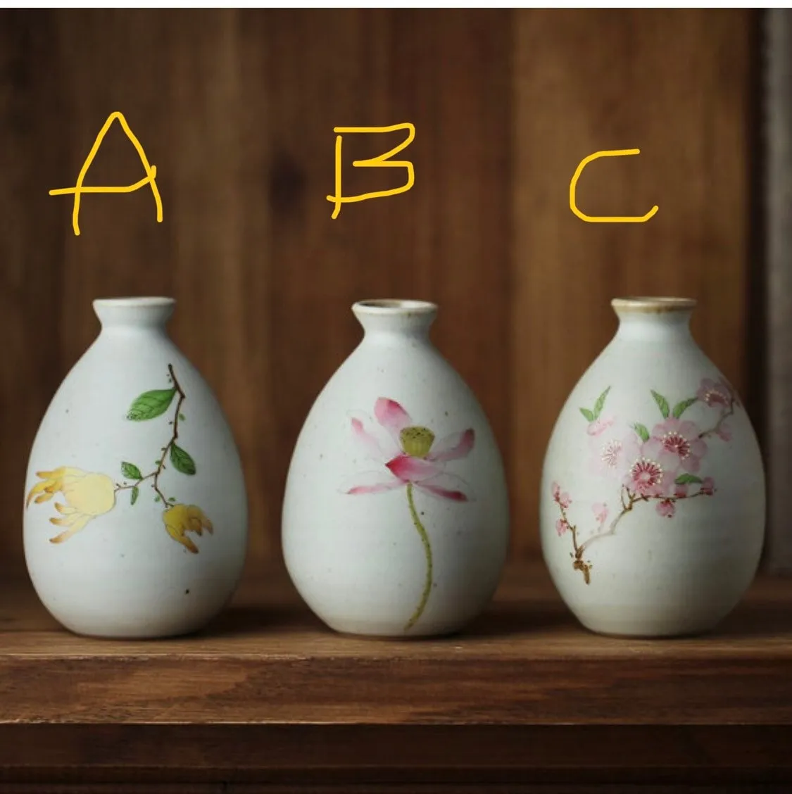 Gohobi Hand-painted Floral Vase