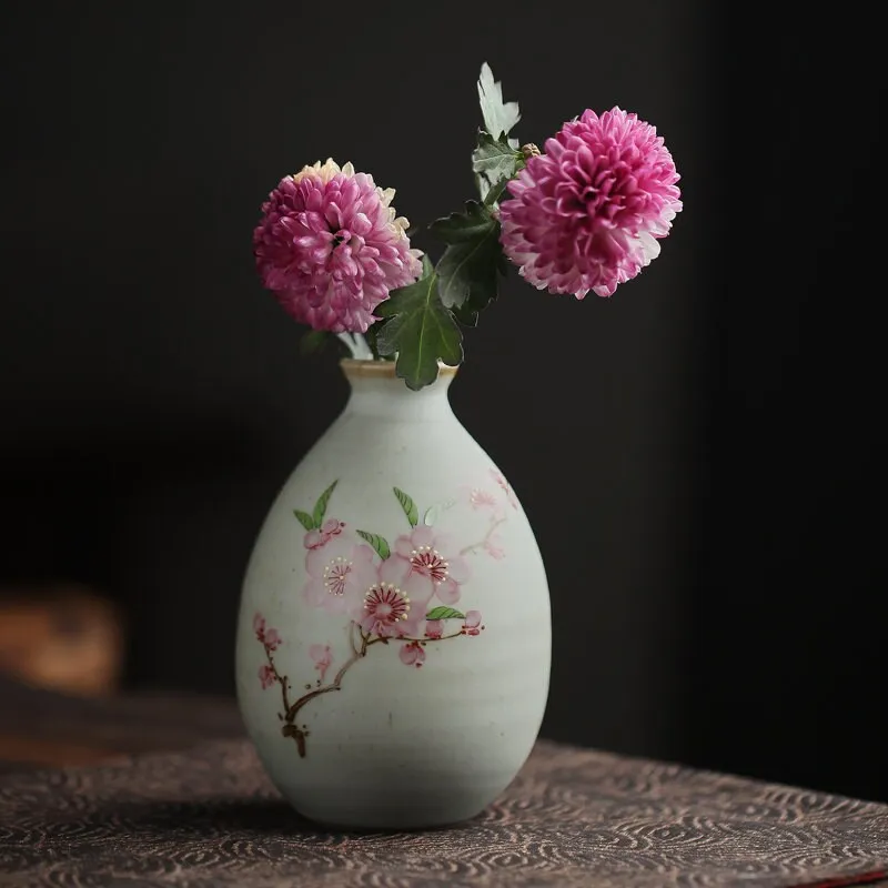 Gohobi Hand-painted Floral Vase