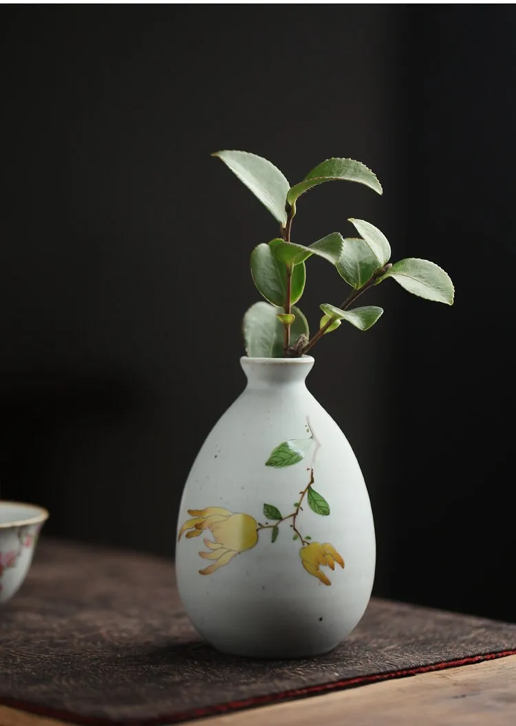 Gohobi Hand-painted Floral Vase