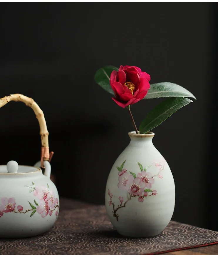 Gohobi Hand-painted Floral Vase