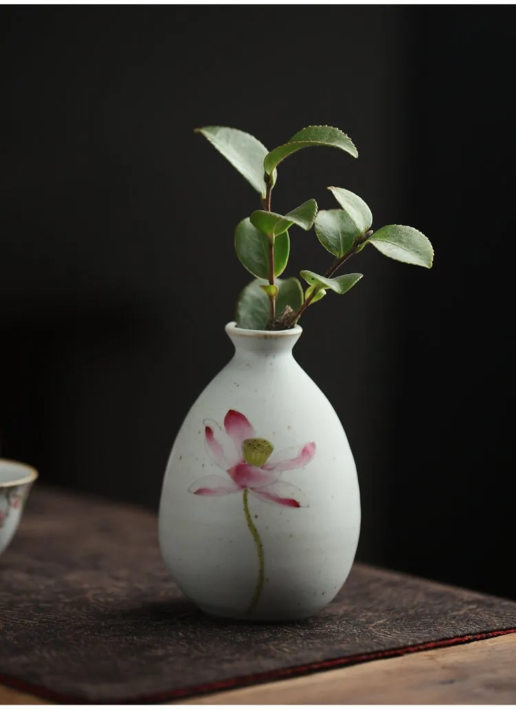 Gohobi Hand-painted Floral Vase