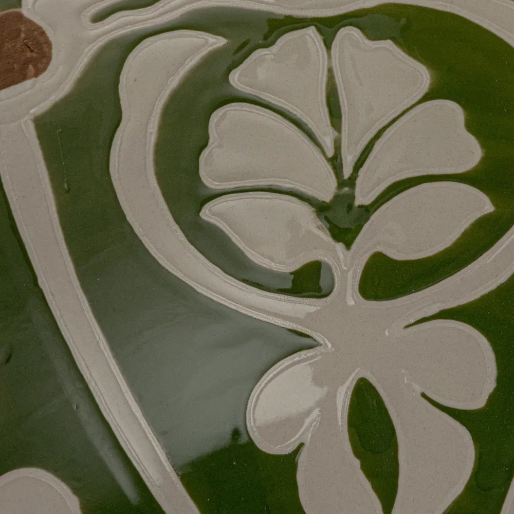 Green Ceramic Serving Bowl