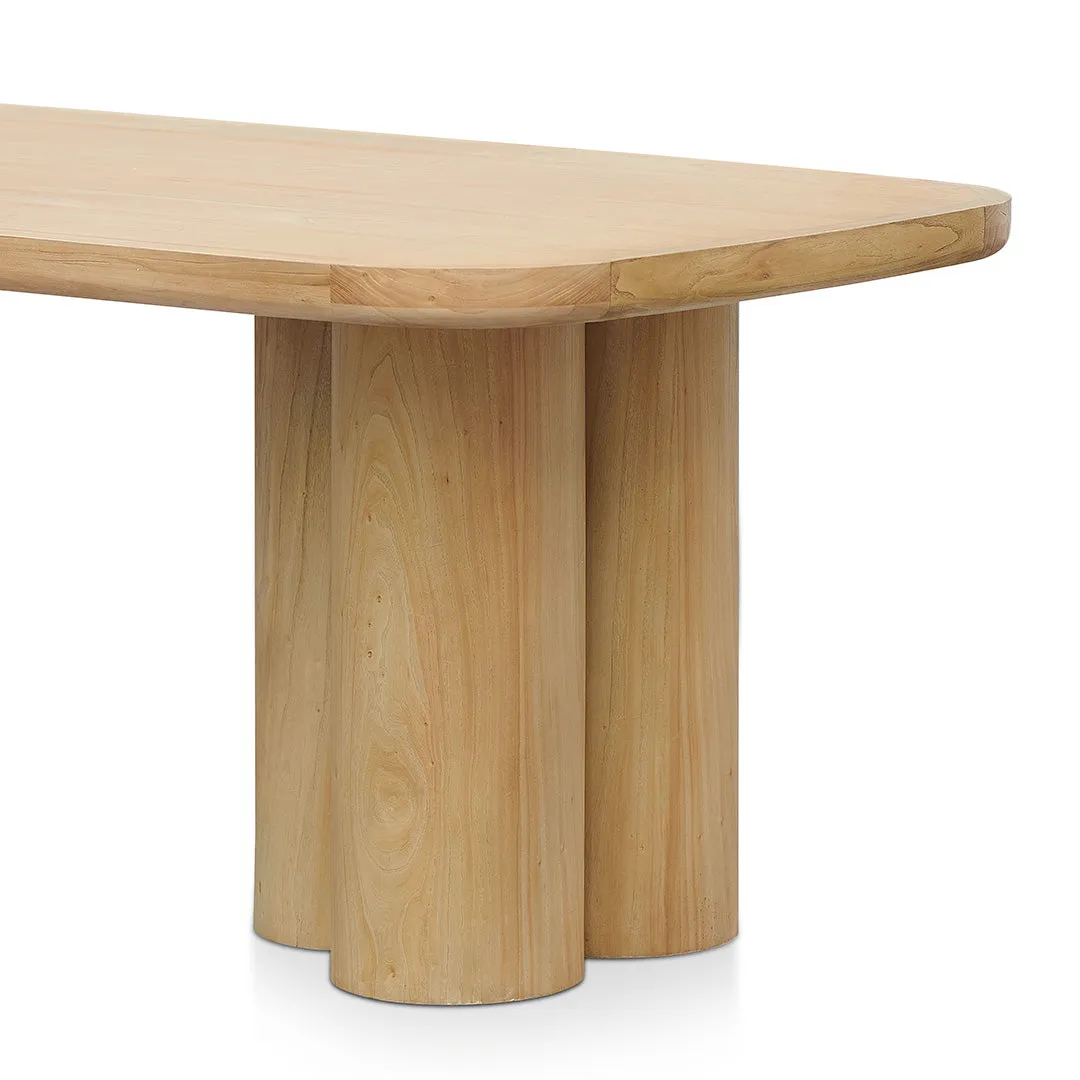 Hallie 2.4m Elm Dining Table - Light Natural