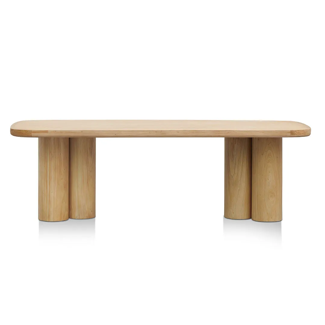 Hallie 2.4m Elm Dining Table - Light Natural