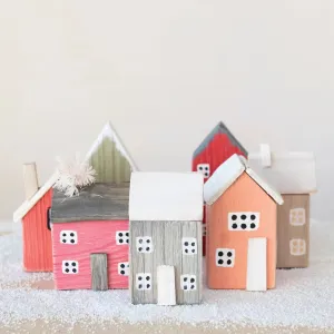 Hand Painted Paulownia Wood House