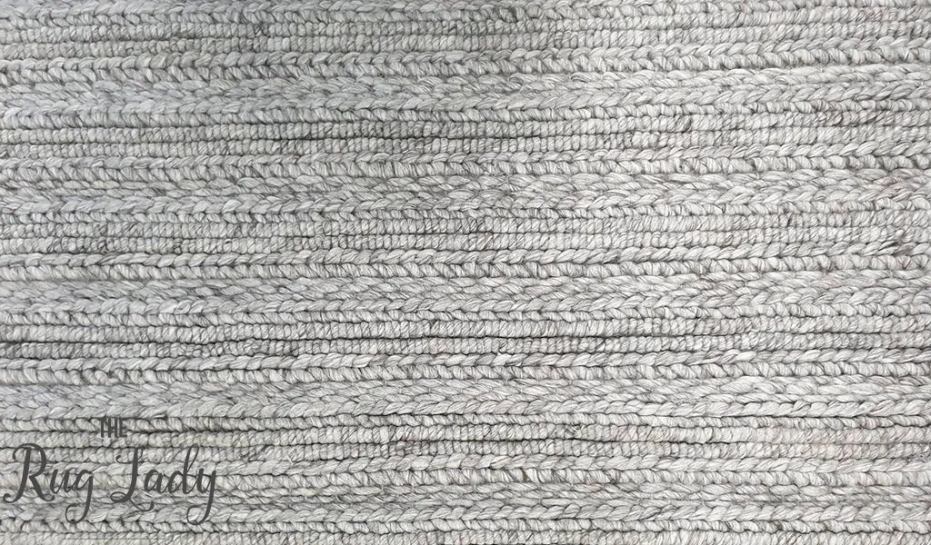 Harvey Silver Textured Wool Rug