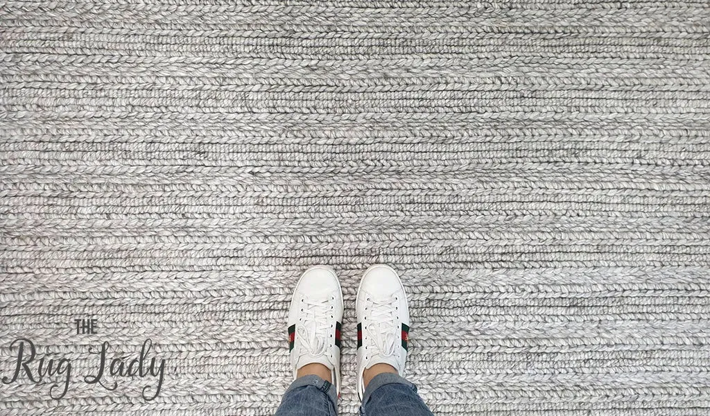 Harvey Silver Textured Wool Rug