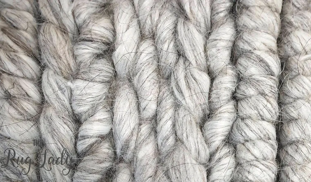 Harvey Silver Textured Wool Rug