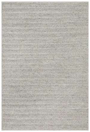 Harvey Silver Textured Wool Rug