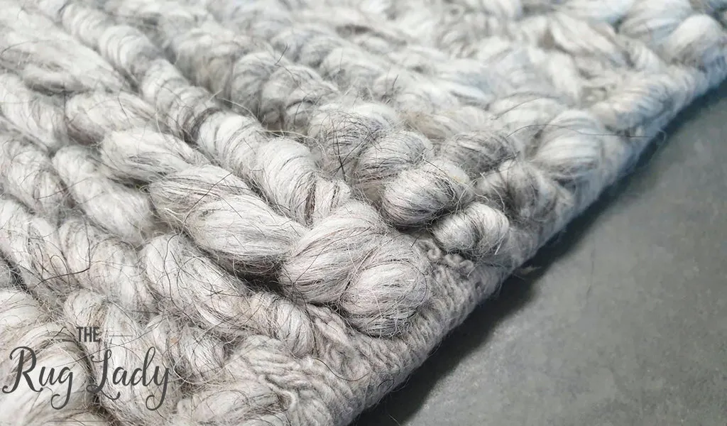 Harvey Silver Textured Wool Rug