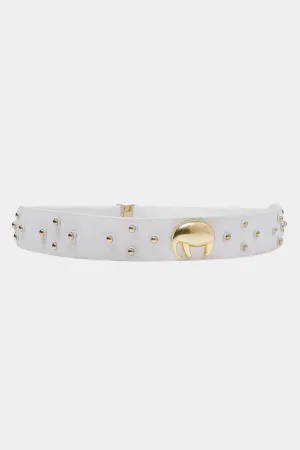 Ivory Studded Saf Belt