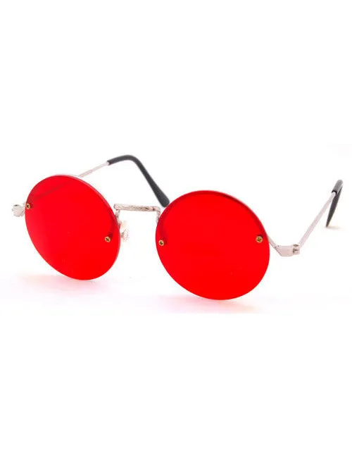 JUDE Red Round Sunglasses