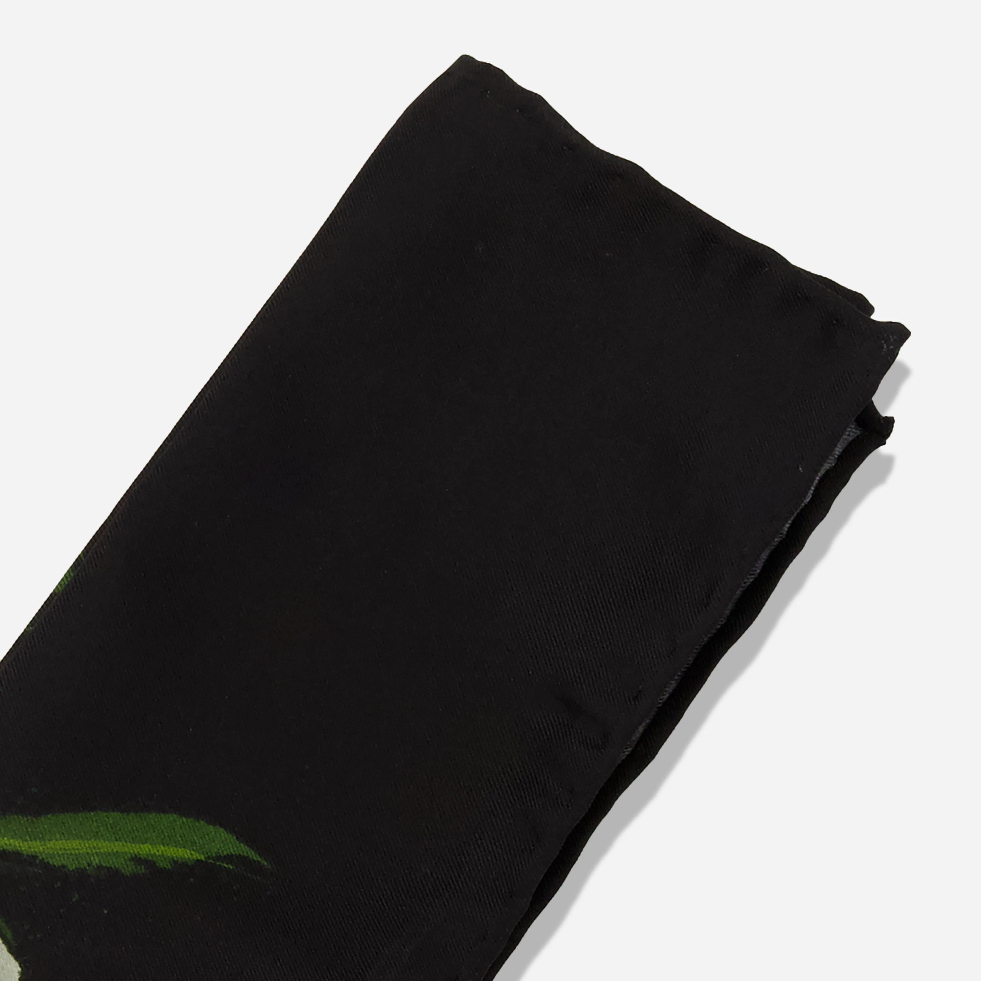 Kelly Ventura x Tie Bar Snowdrop Black Pocket Square