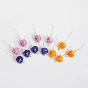 KnitPro NEW ZOONI Stitch Markers in Playful Beads "Skull Candy" (11253)