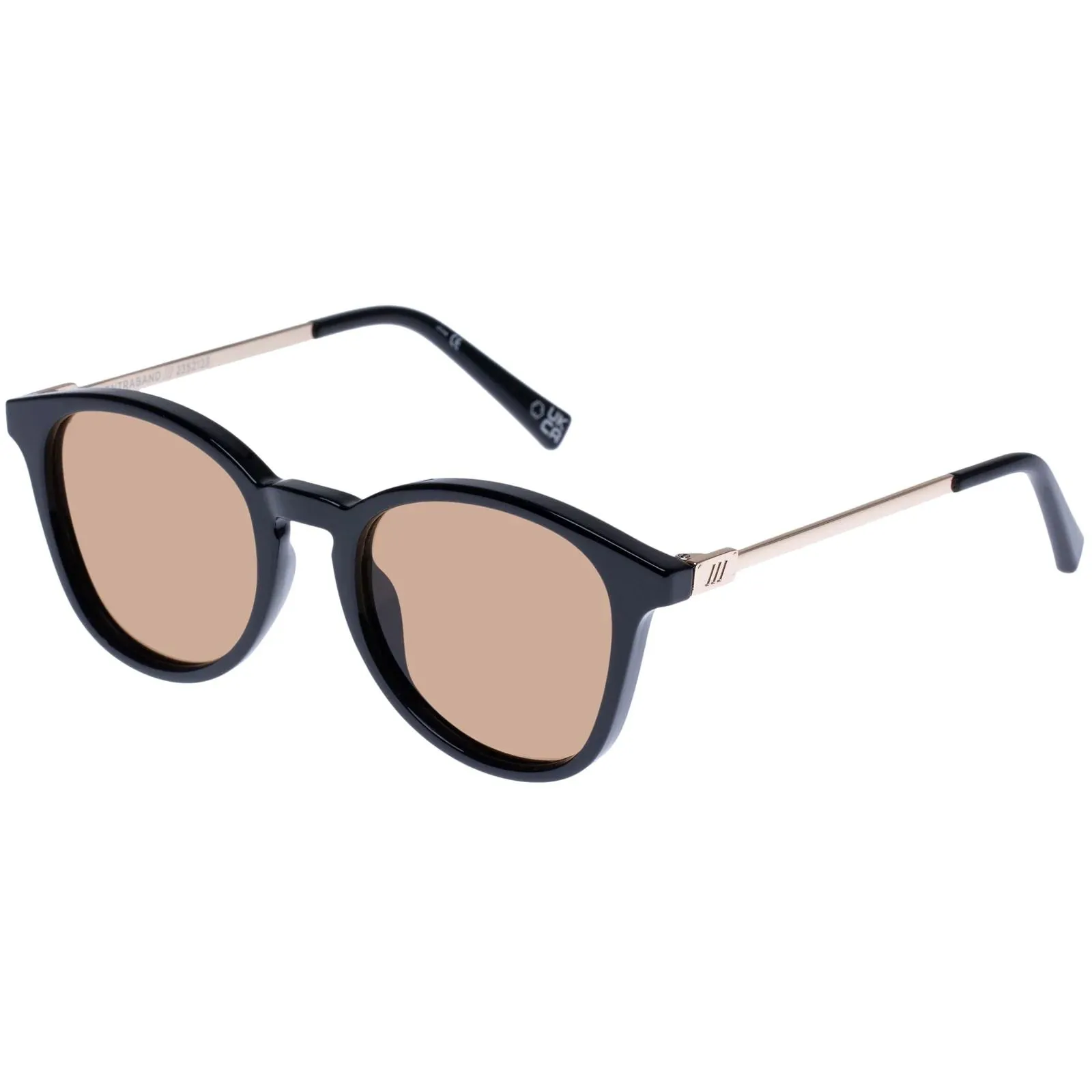 Le Specs Contraband Unisex Sunglasses - Shiny Black