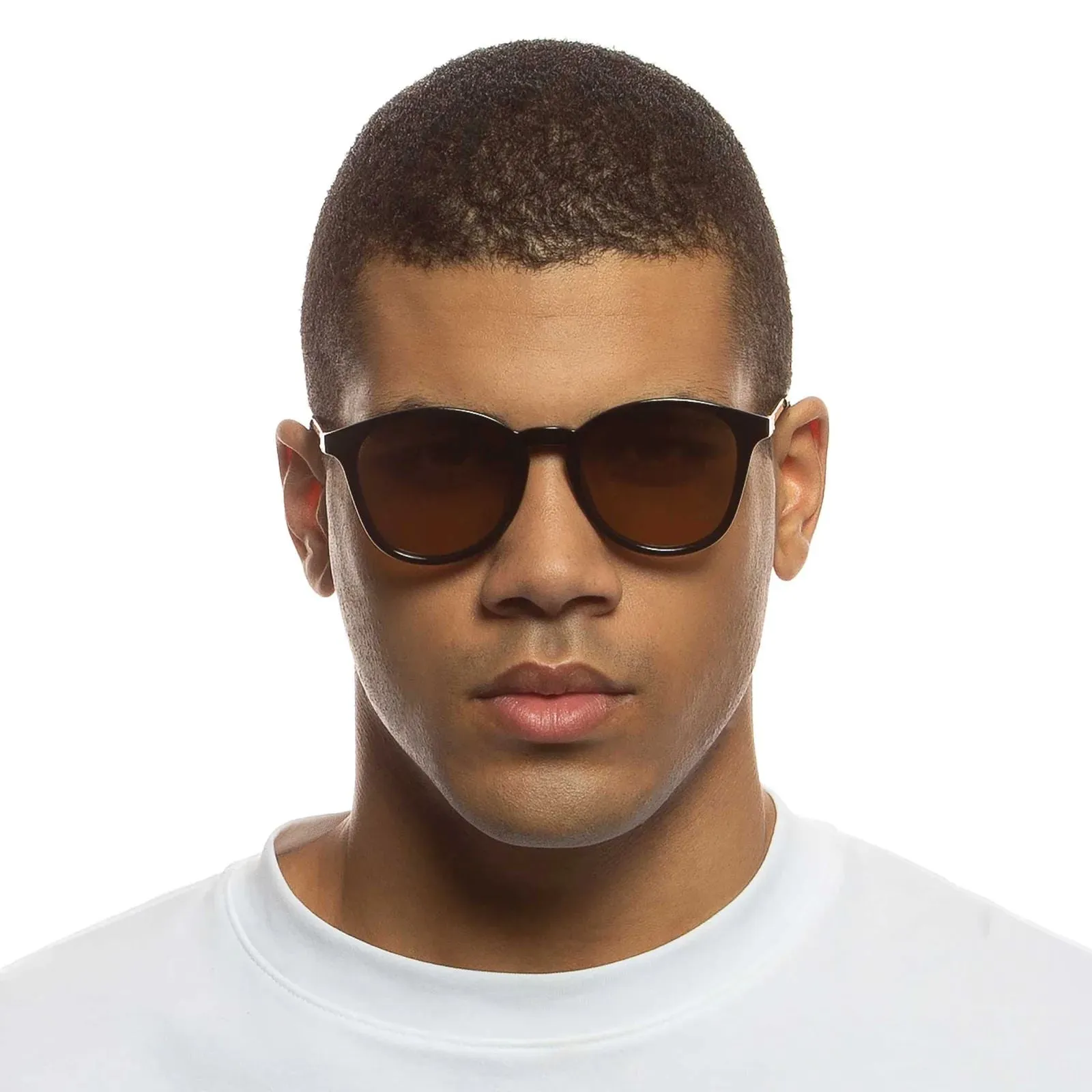 Le Specs Contraband Unisex Sunglasses - Shiny Black