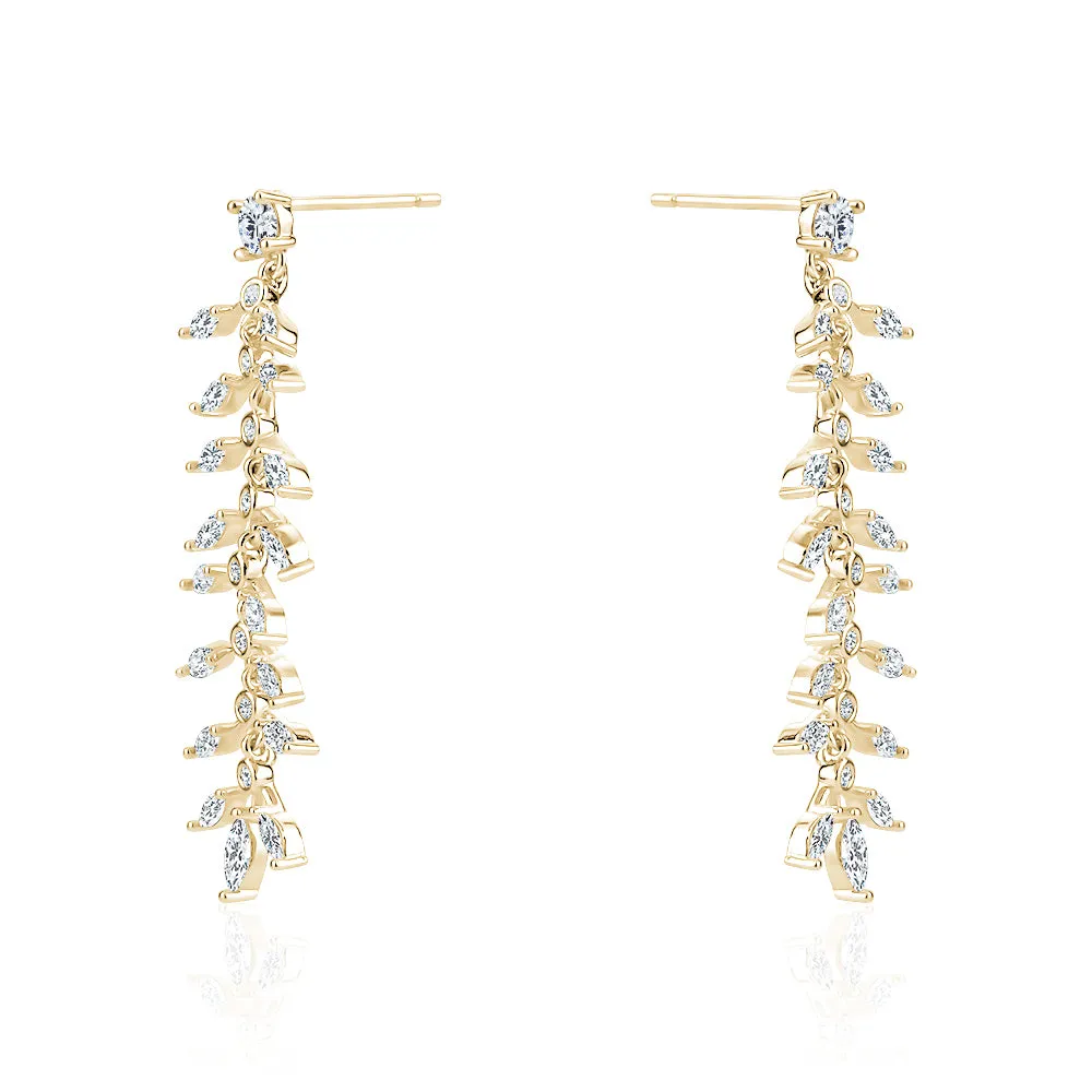 LIGHT BEZEL DANGLING EARRINGS
