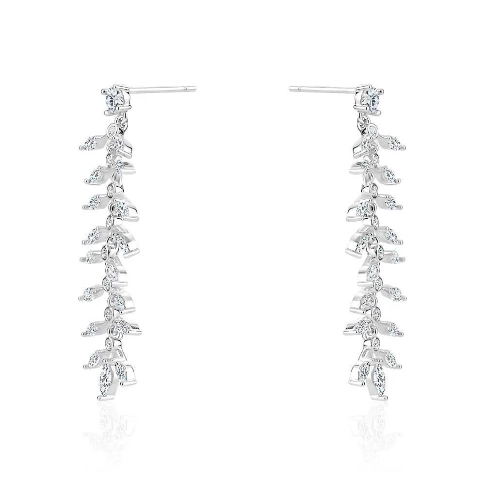 LIGHT BEZEL DANGLING EARRINGS