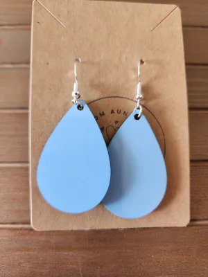 Light blue teardrop earrings