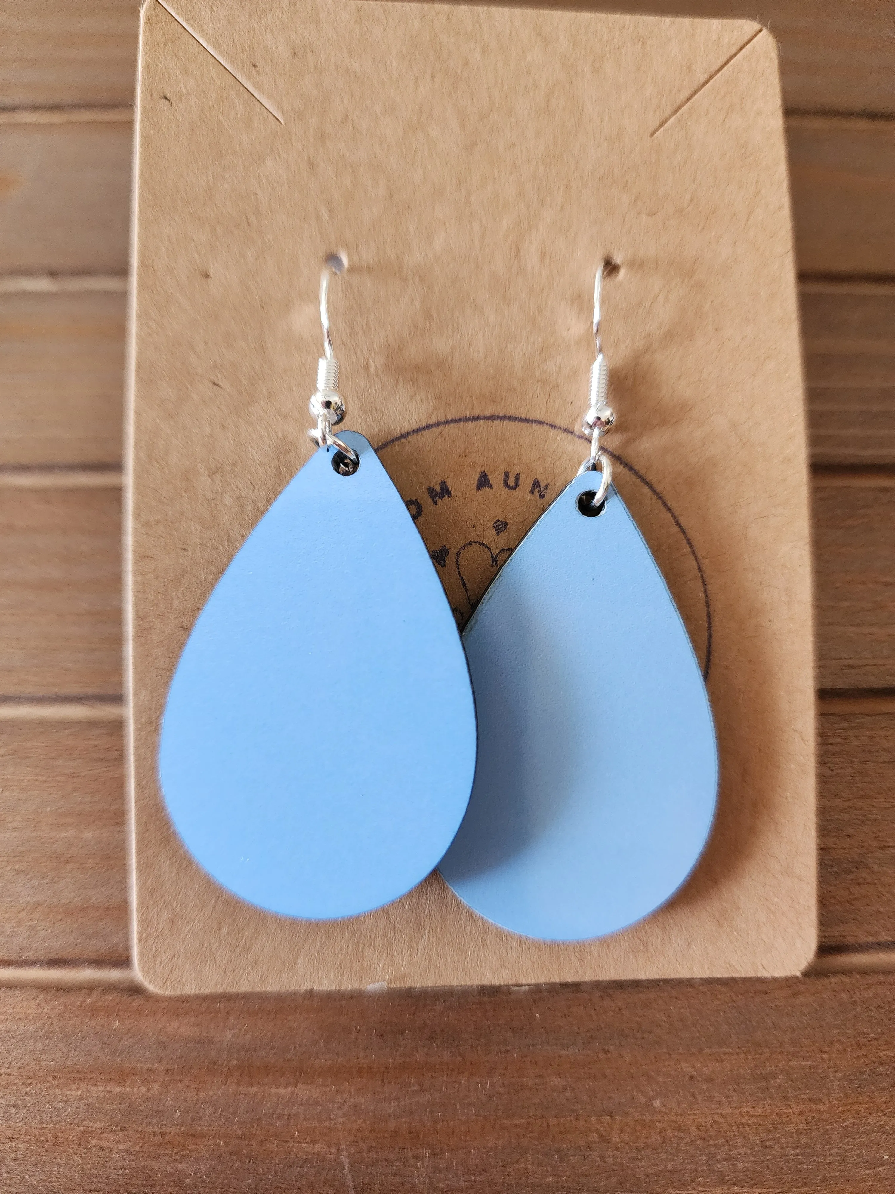 Light blue teardrop earrings