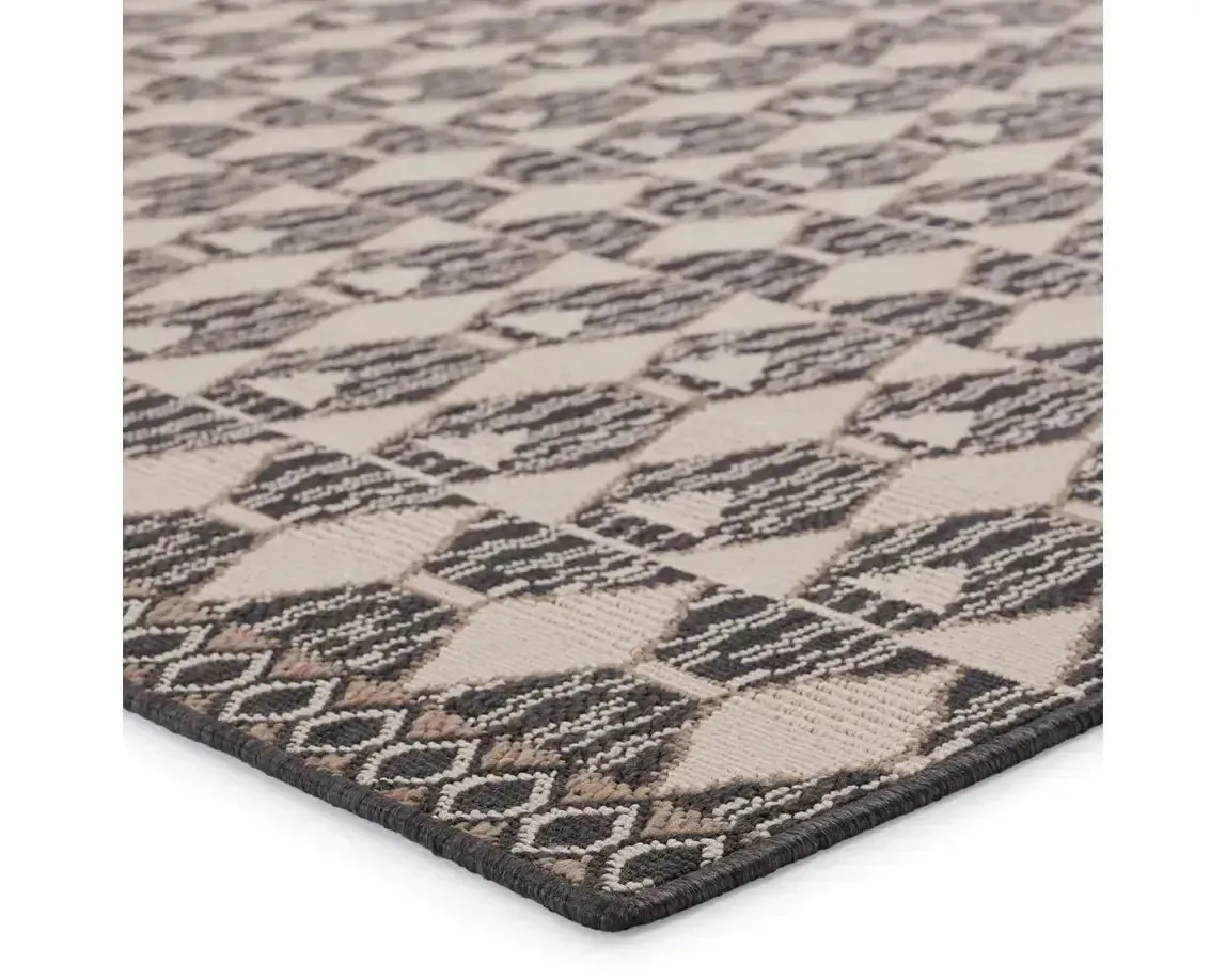 Mahaba MAH02 Black/Beige Rug