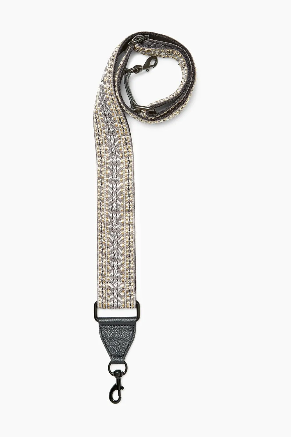 Metallic Jacquard Adjustable Guitar Strap