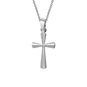Mountz Collection Diamond-Cut Edged Cross in Sterling Silver