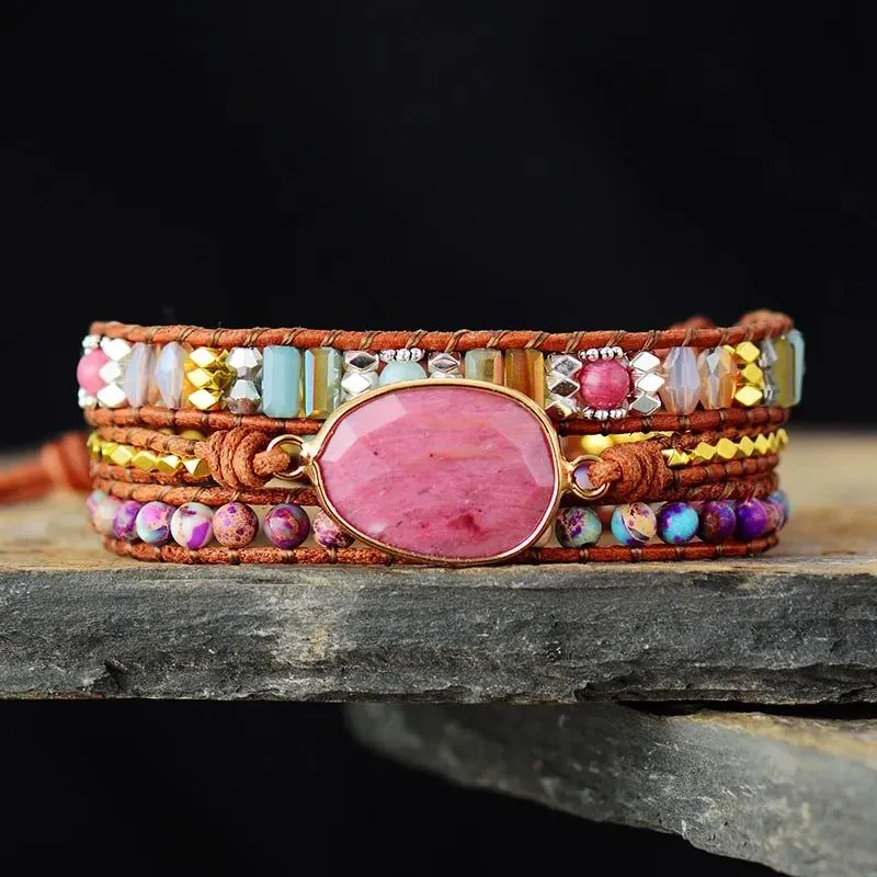 Multi Color Natural Beads Bracelet