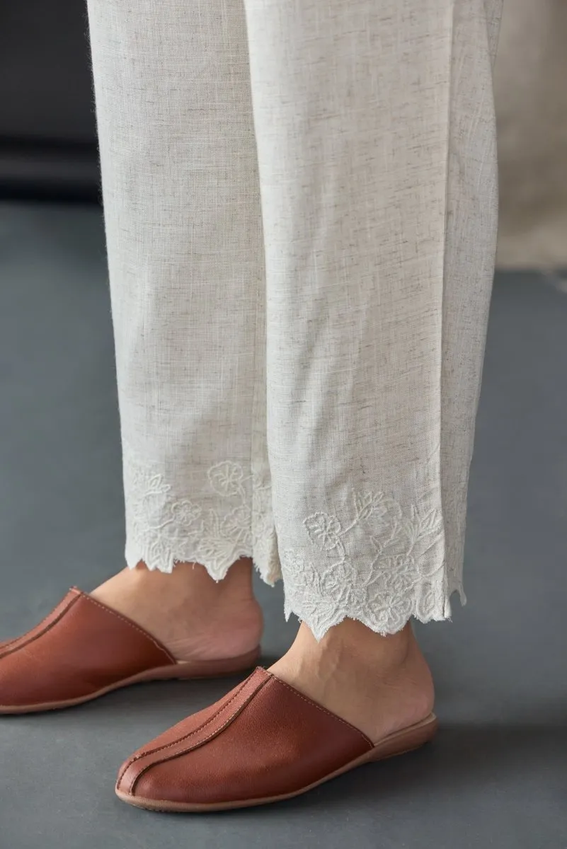 Natural Tonal Embroidered Co-ord Set