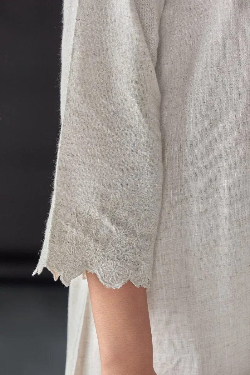 Natural Tonal Embroidered Co-ord Set
